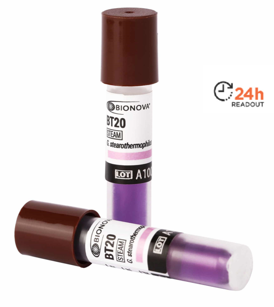 Bionova Steam Biological Indicators 24 Hours, 100/Box