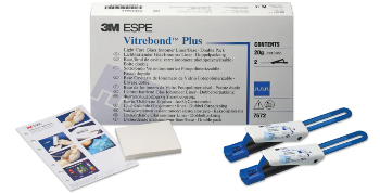 Vitrebond Plus Light-Cure Glass Ionomer Liner/Base 2x10gm Clickers with Mixing Pad