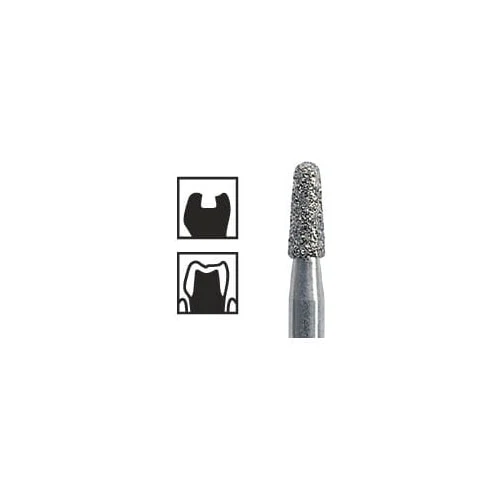 NTI Diamond Bur Friction Grip Coarse Round End Taper Chamfer 849-025C 5/Pk