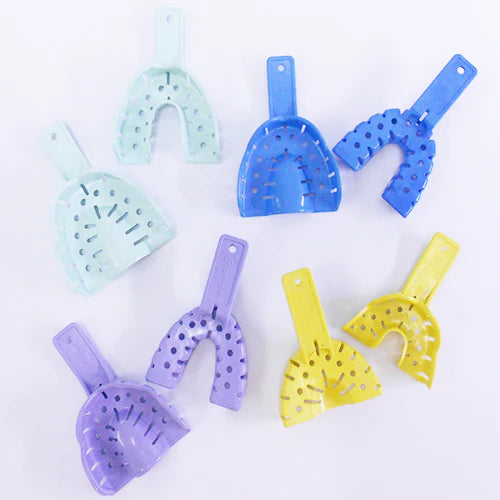 Disposable Perforated Plastic Impression Tray- 12/Bag