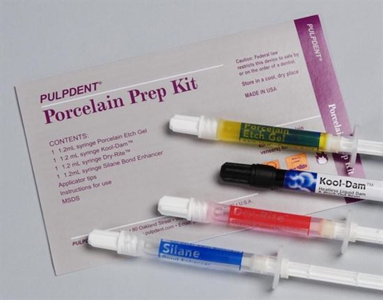 Pulpdent Porcelain Prep Kit (Silane-Etch-Kool Dam,Dry Rite)