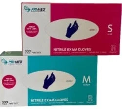 PriMed - Nitrile Powder Free Exam Gloves 300/Box - Best Deal