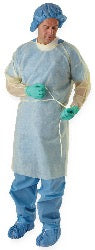 Universal Size, Isolation Gowns Non-Woven 10/Pk Yellow