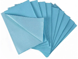 Disposable Dental Patient Bibs 500/Box 2/Ply Tissue+1 Ply Poly