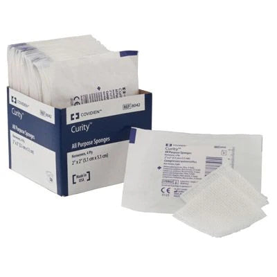 Curity™ 2 x 2 Sterile Gauze All Purpose Sponges 4 Ply, #8042 25/pk