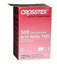 Crosstex-Bite Wing Adhesive Tabs, 500/Box